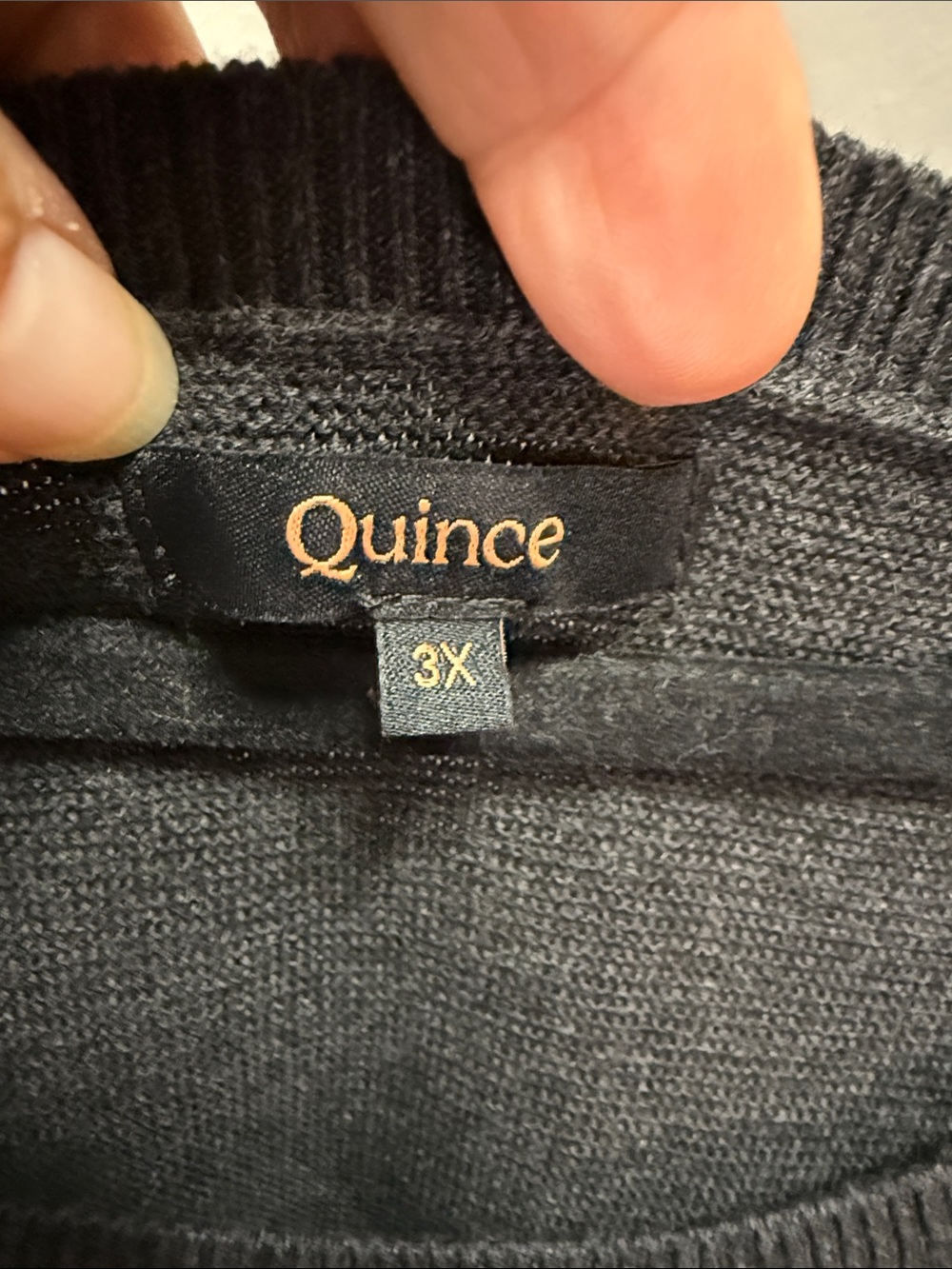 Quince Lightweight Cotton-Cashmere 
Link-Stitch Sweater 3X - Picture 7 of 8